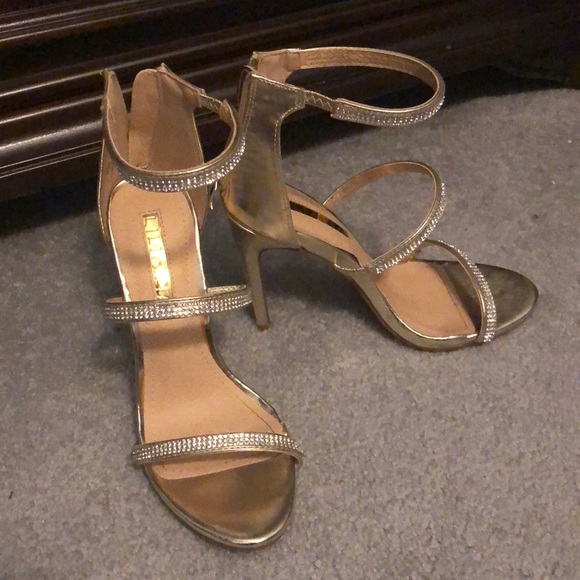 Liliana Shoes - Liliana metallic gold heels